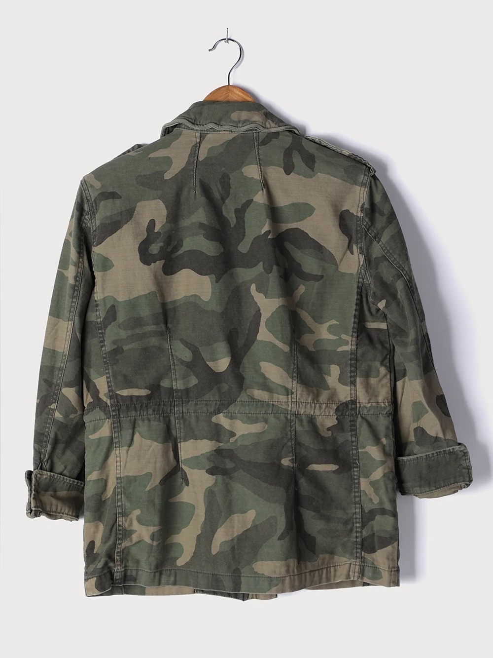 Free People Not Your Brother's Green Camo Print Surplus Jacket - Picture 5 of 12